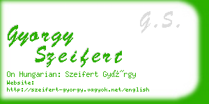 gyorgy szeifert business card